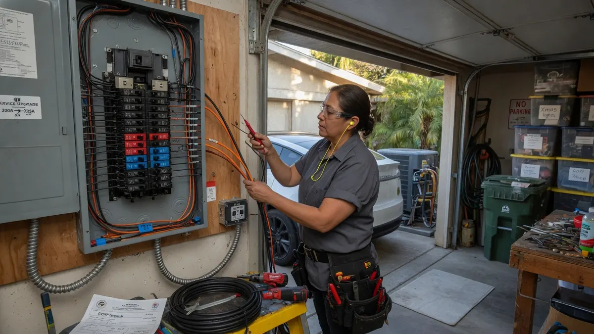 Photorealistic home improvement photo for Arden-Arcade Electrical Panel Upgrades for EVs and Heat Pumps