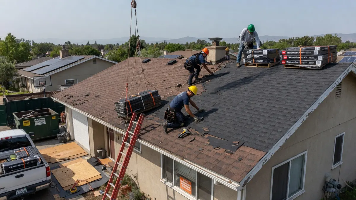 Photorealistic home improvement photo for Arden-Arcade Roof Replacement Costs: Permits, Materials, and Contractor Scope