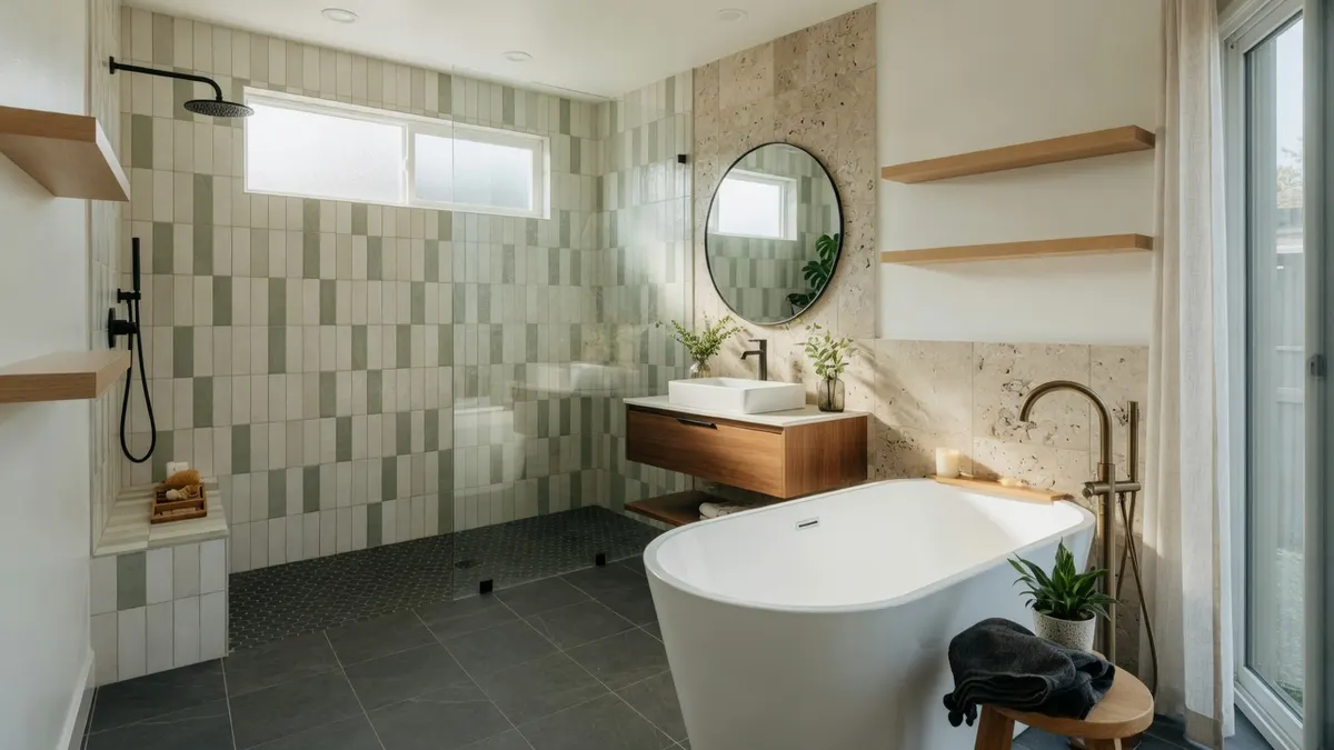 Photorealistic home improvement photo for 2026 Bathroom Remodel Trends Popular in Sacramento Homes