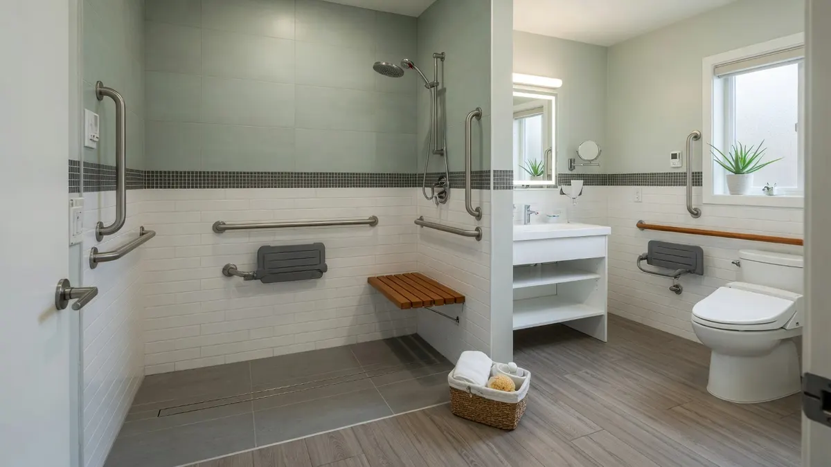 Photorealistic home improvement photo for Carmichael Aging-in-Place Bathroom Updates That Do Not Look Clinical