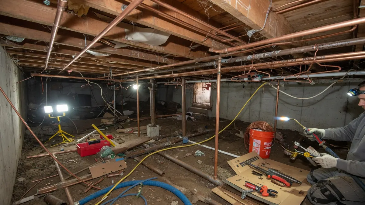 Photorealistic home improvement photo for Carmichael Whole-House Repiping: When Repairs Stop Making Sense