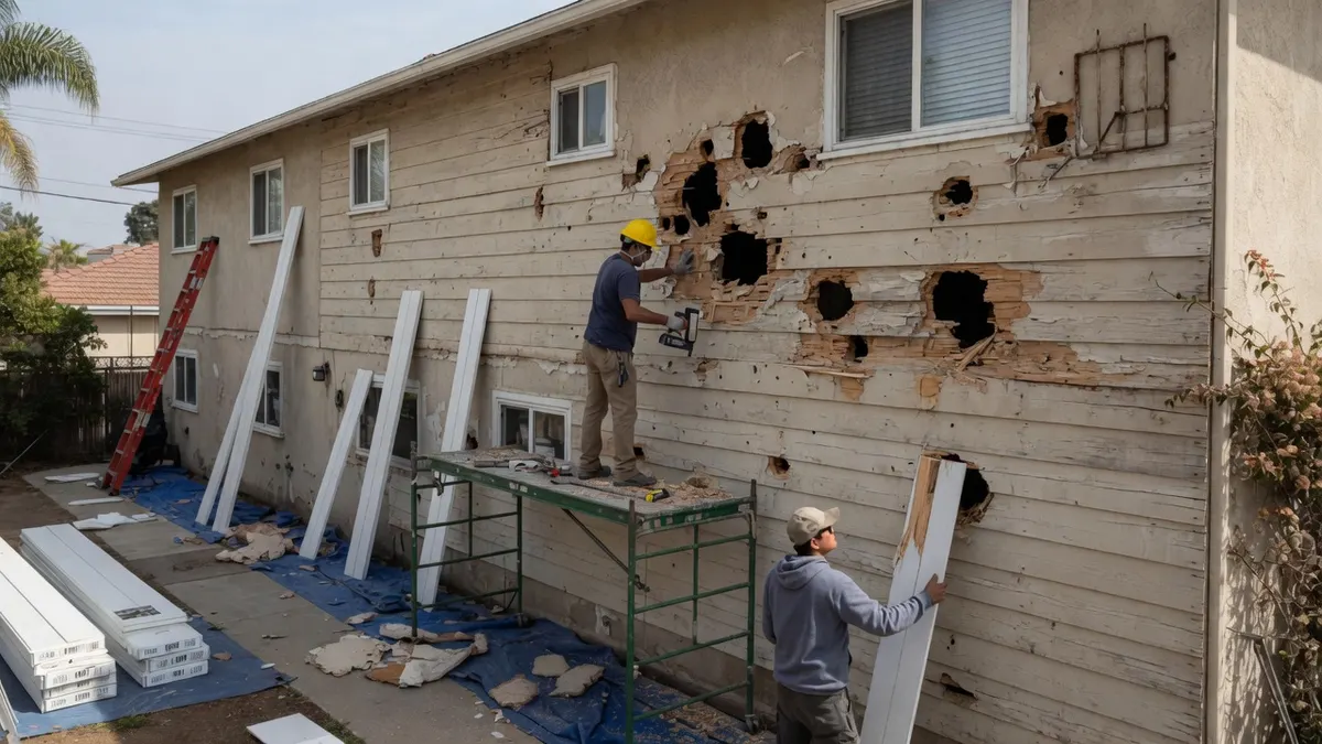 Photorealistic home improvement photo for Citrus Heights Siding Repairs After Woodpeckers, Sun, and Dry Rot