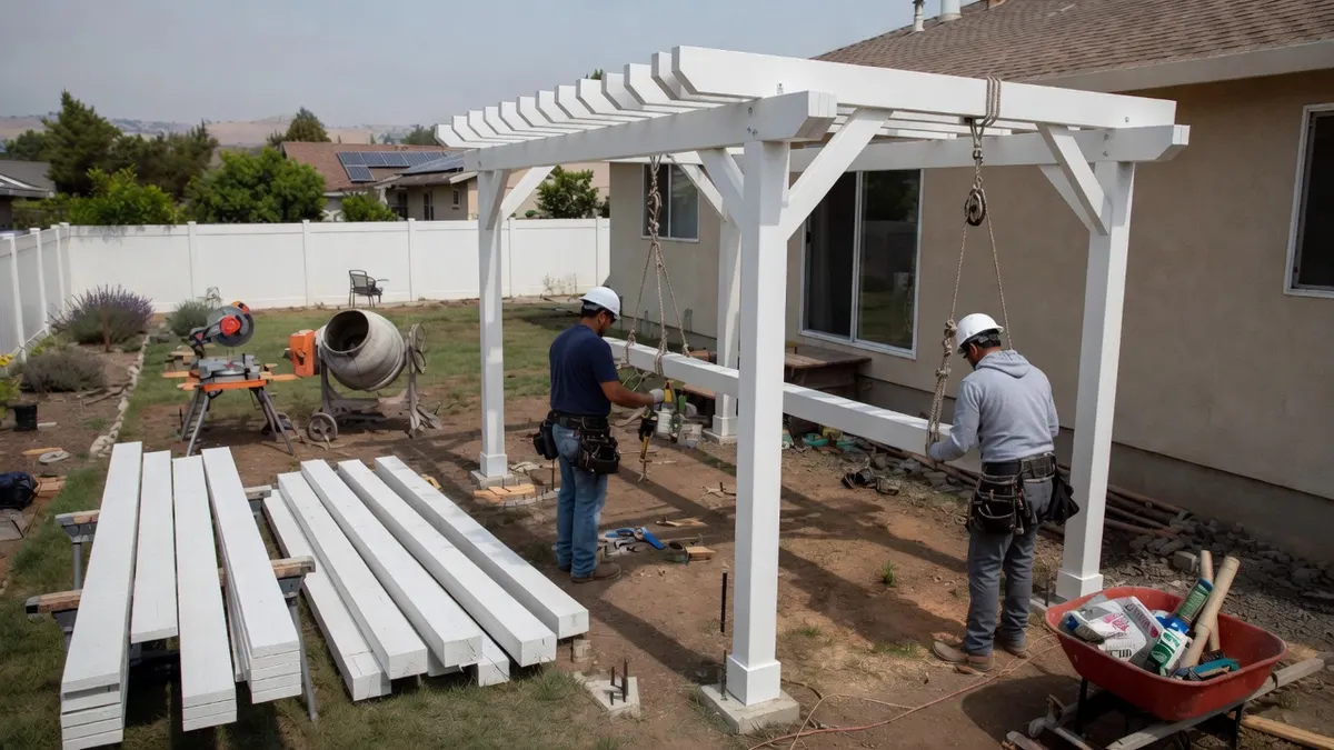 Photorealistic home improvement photo for Elk Grove Patio Cover Permits, HOA Approval & Quote Questions