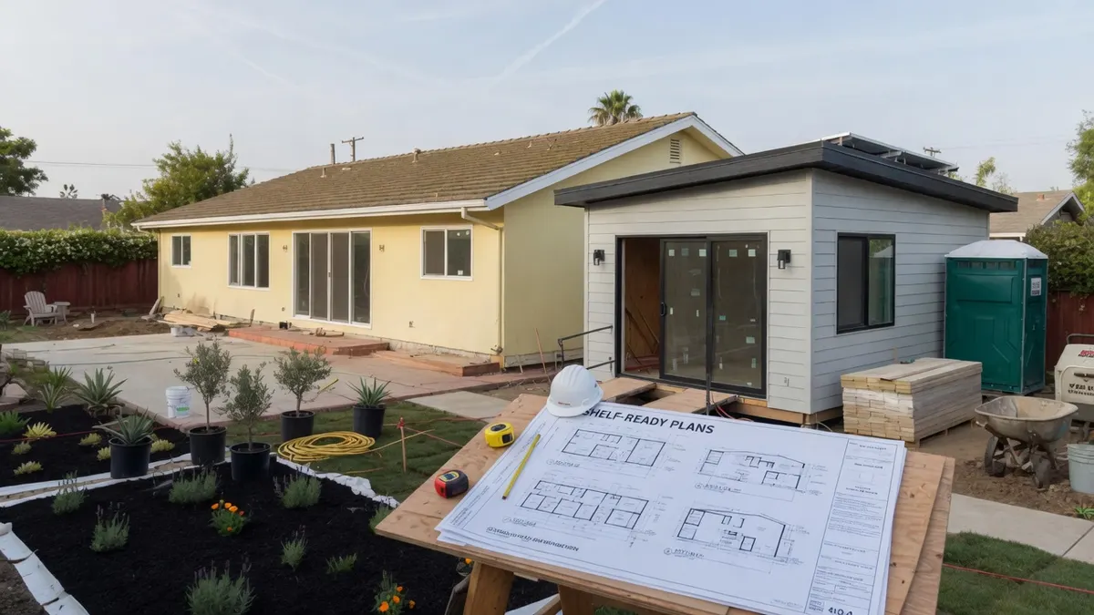 Photorealistic home improvement photo for Elk Grove ADU Fast Path: Shelf-Ready Plans, OTC Permits & Solar