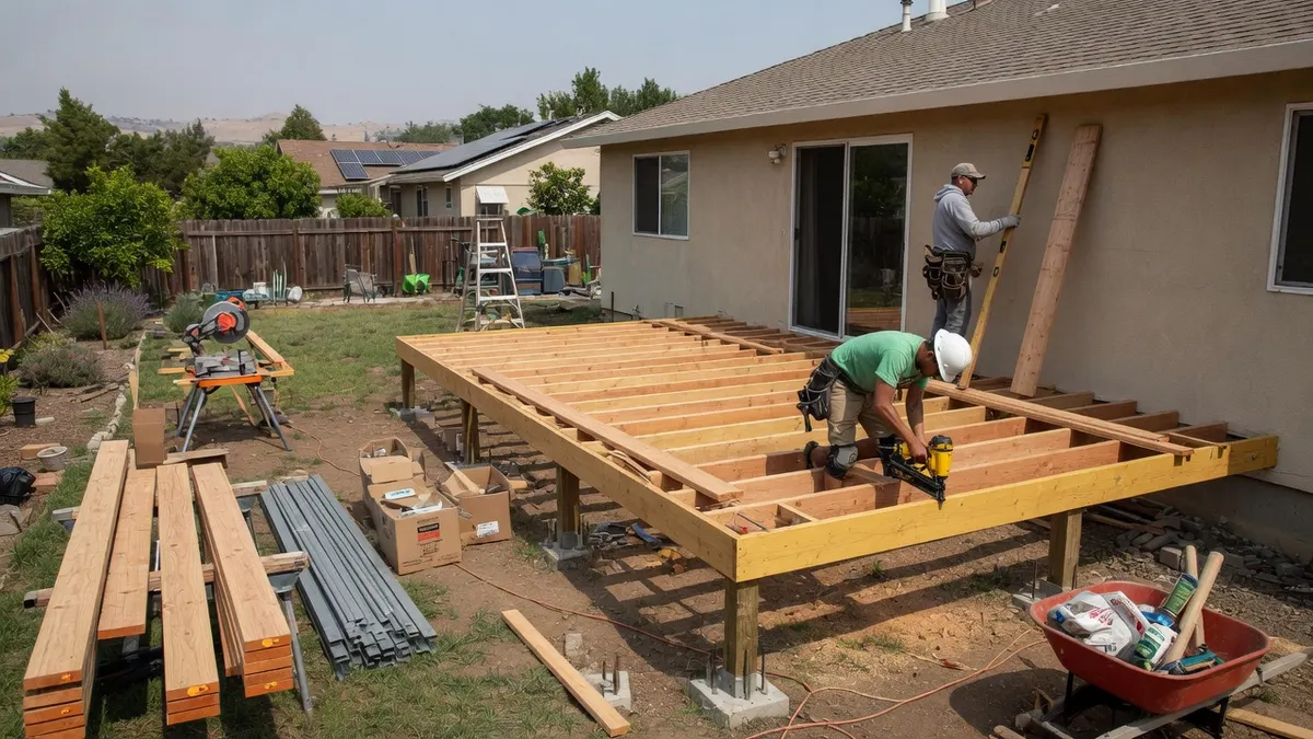 Photorealistic home improvement photo for Folsom Deck Replacement Costs: Permits, Materials, and Contractor Scope