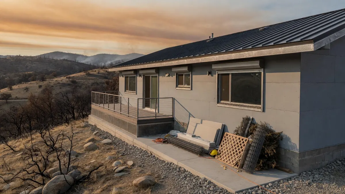 Photorealistic home improvement photo for Folsom, Granite Bay & Lincoln Wildfire-Hardening Checklist