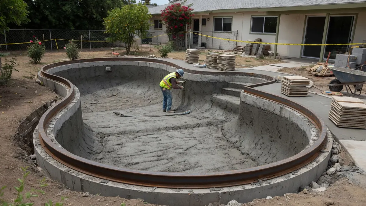 Photorealistic home improvement photo for Granite Bay Pool Remodel Decisions Before Summer Swim Season