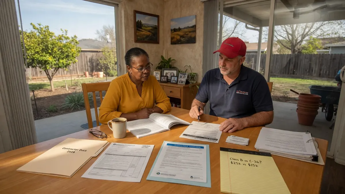 Photorealistic home improvement photo for How to File a CSLB Complaint Against a Contractor in California