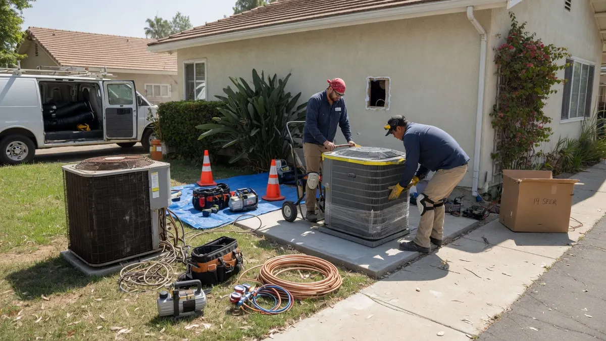 Photorealistic home improvement photo for HVAC Replacement Guide for Sacramento Homeowners: Costs, Options & What to Expect in 2026
