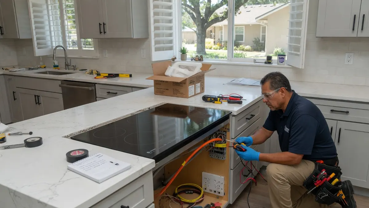 Photorealistic home improvement photo for Induction Range Installation in Sacramento: Costs, Circuits, Panel Capacity, and Permit Questions