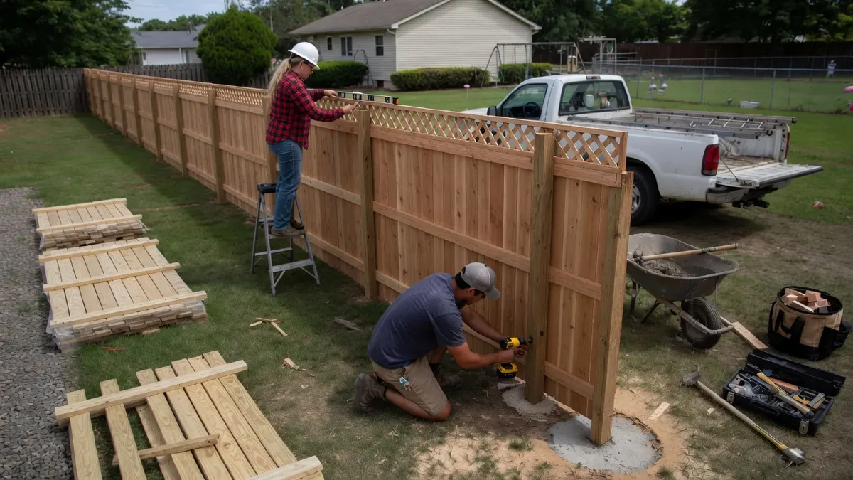 Photorealistic home improvement photo for Orangevale Fence Replacement: Privacy, Pets, and Property Lines