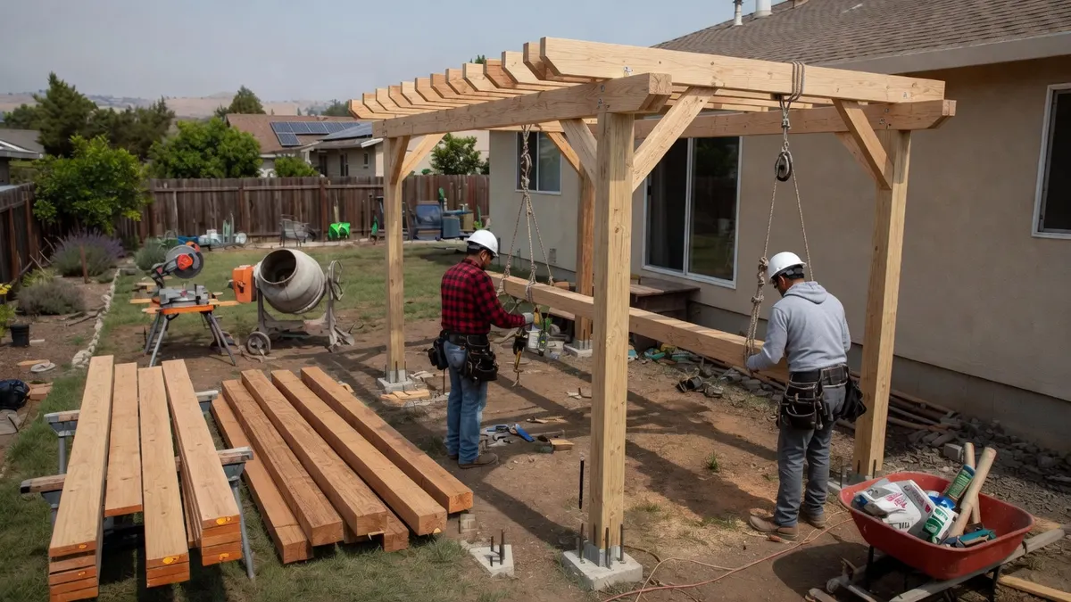 Photorealistic home improvement photo for Patio Cover and Pergola Costs in Sacramento: What You'll Actually Pay in 2026
