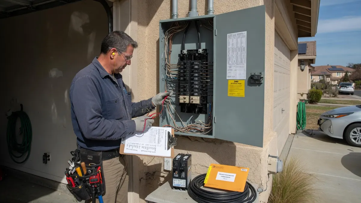 Photorealistic home improvement photo for Rancho Cordova Electrical Panel Upgrade Costs: Permits, Load Calculations, and EV Readiness