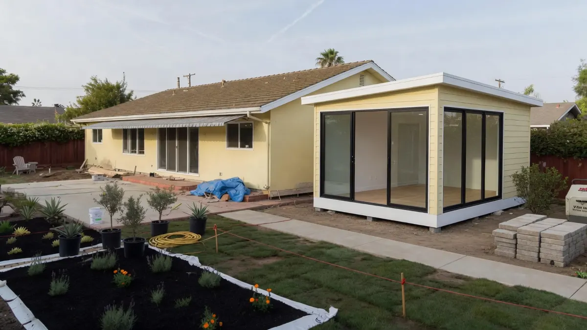 Photorealistic home improvement photo for Rancho Cordova Garage Conversion Planning for Flexible Living Space