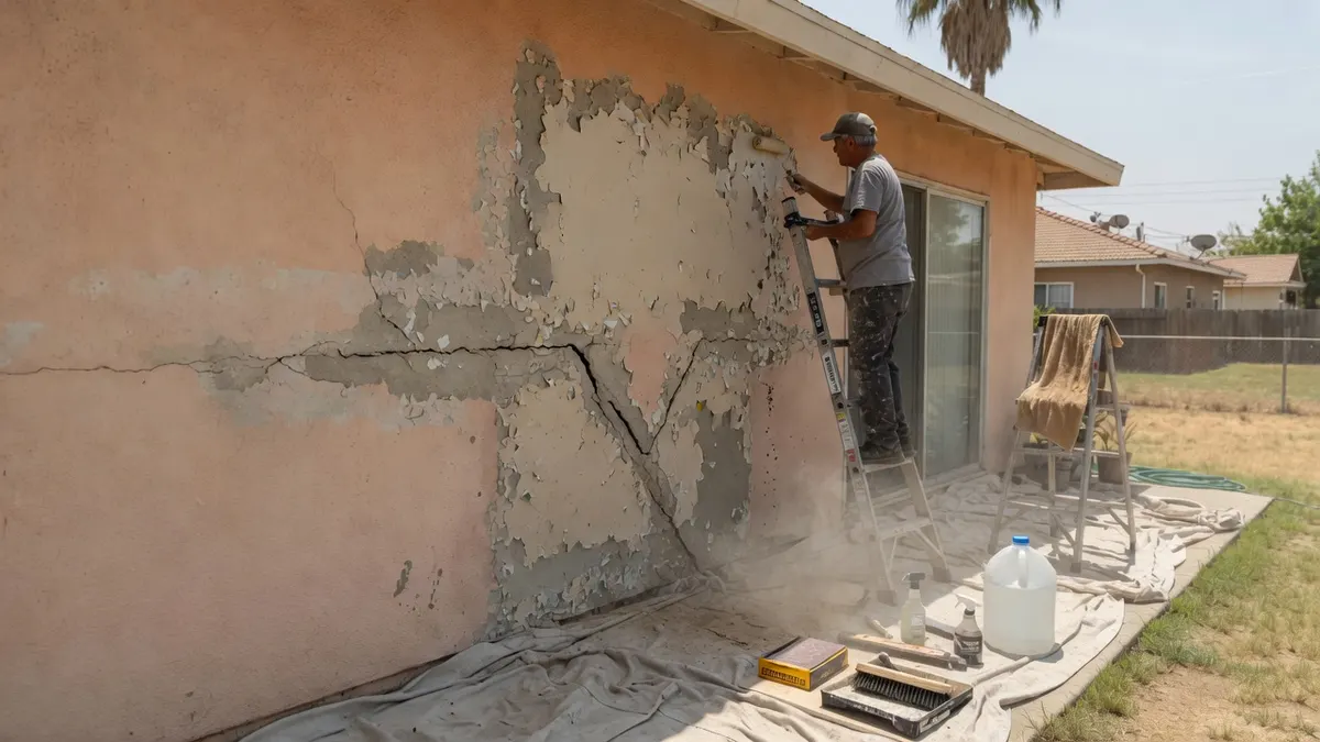 Photorealistic home improvement photo for Sacramento Exterior Paint Timing Before Triple-Digit Weather
