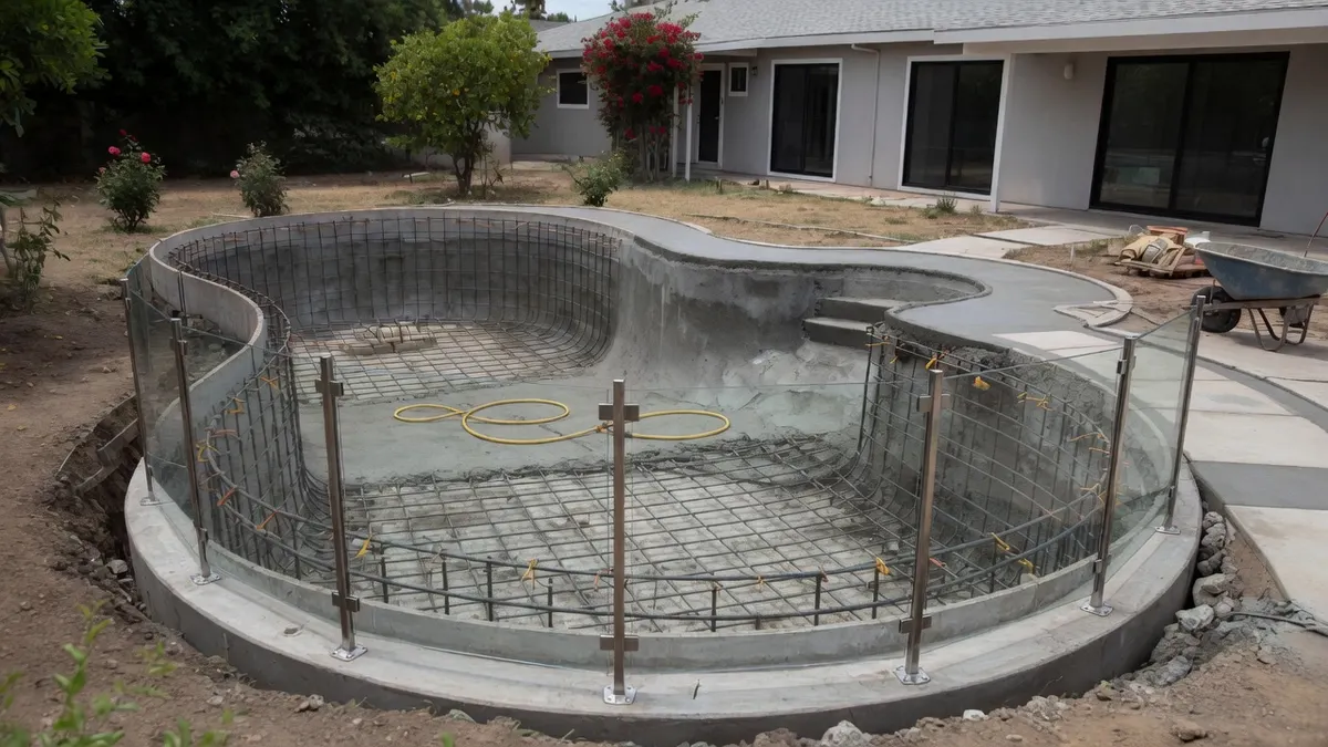 Photorealistic home improvement photo for Sacramento Pool Remodel Permits & Barrier Rules Before Summer