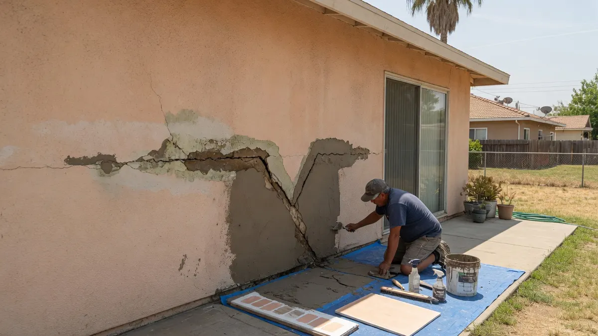 Photorealistic home improvement photo for Sacramento Stucco Repair Cost Guide: Cracks, Water Damage, and Matching Texture