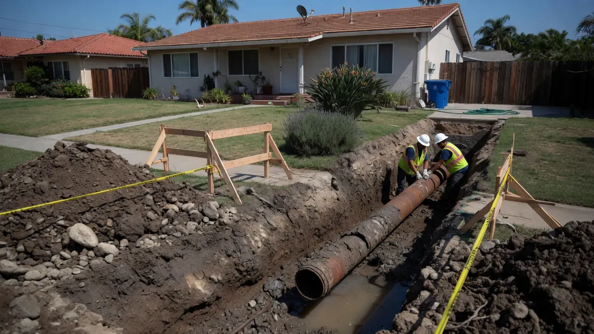 Photorealistic home improvement photo for Sewer Line Problems in Sacramento: Warning Signs, Repair Options, and What It Actually Costs