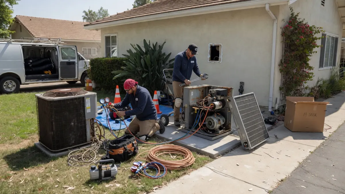 Photorealistic home improvement photo for How to Prevent an AC Breakdown During a Sacramento Heat Wave