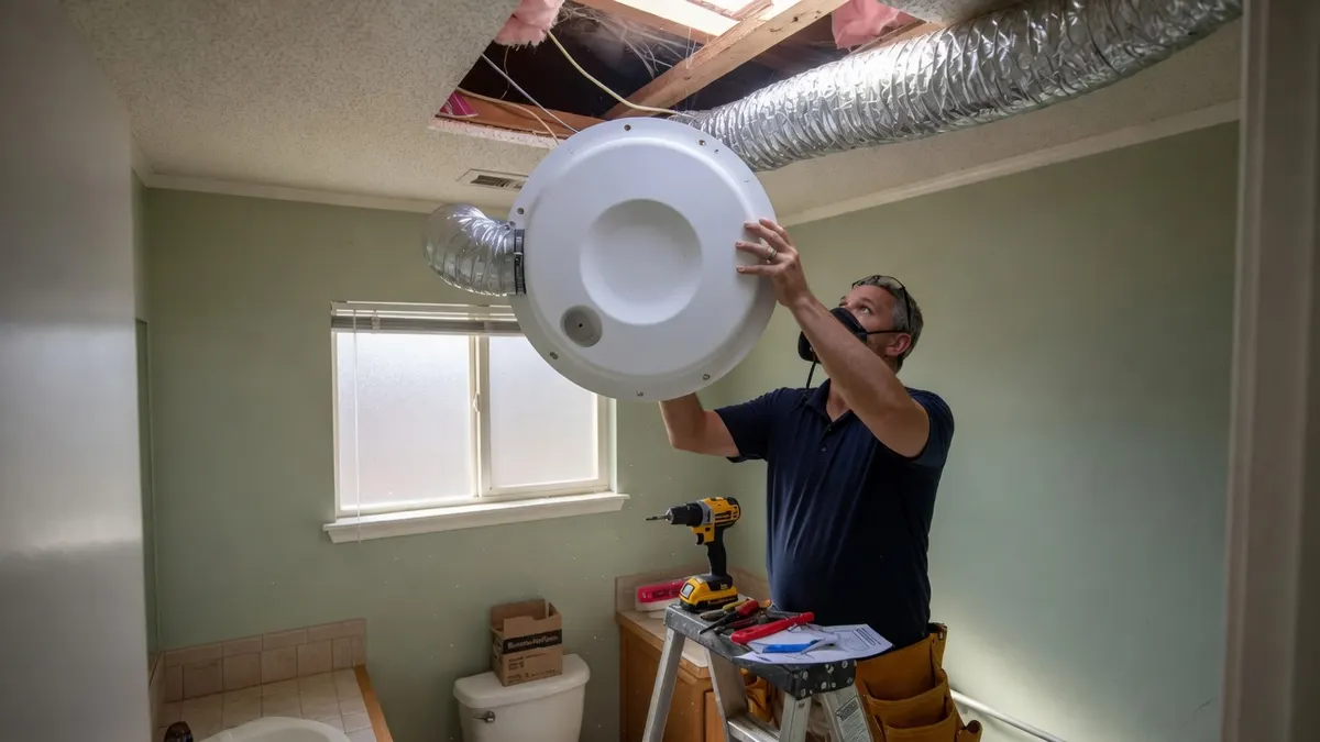 Photorealistic home improvement photo for West Sacramento Bathroom Ventilation Fixes for Moisture Control