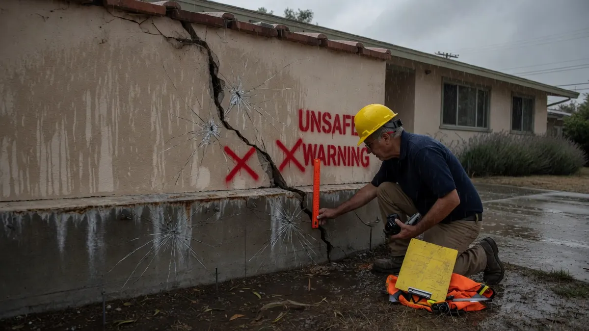 Photorealistic home improvement photo for West Sacramento Foundation Warning Signs After a Wet Winter