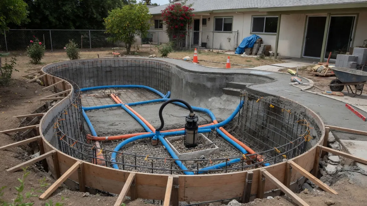 Photorealistic home improvement photo for West Sacramento Pool & Addition Permits: When Drainage Becomes Part of the Job