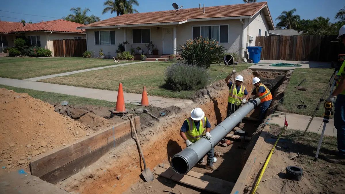 Photorealistic home improvement photo for West Sacramento Sewer Lateral Repair & Permit Guide
