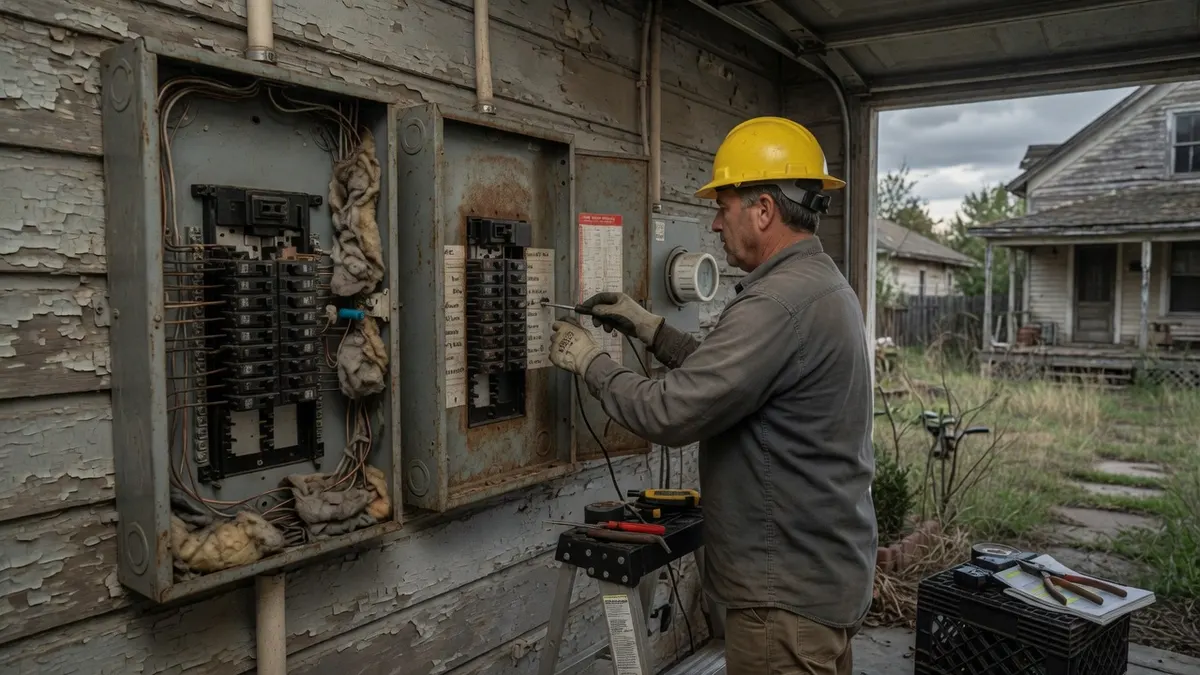 Photorealistic home improvement photo for Woodland Old-House Electrical Safety Checklist Before You Remodel
